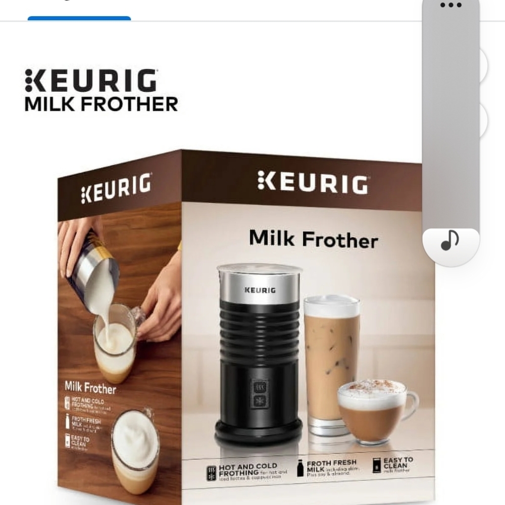 Keurig Black and Silver Milk Frother